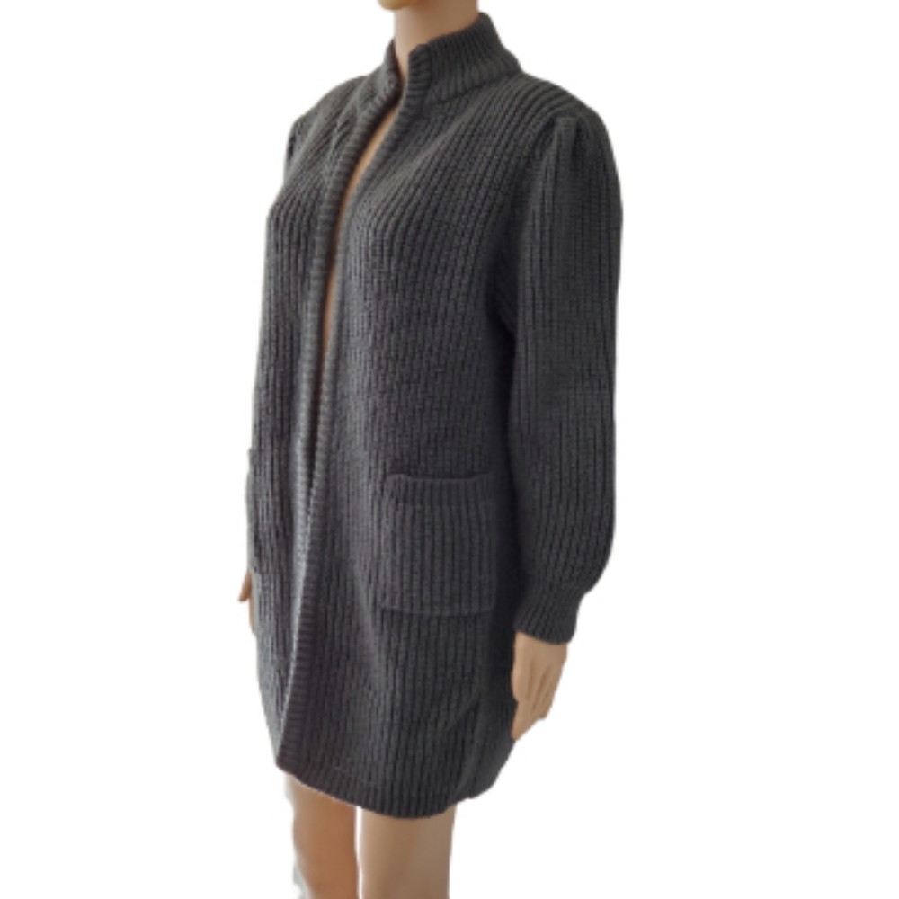 16th Street Gray Open Knit Cardigan Medium Size - Picture 3 of 8